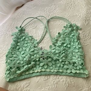 Greenish mint free people bralette